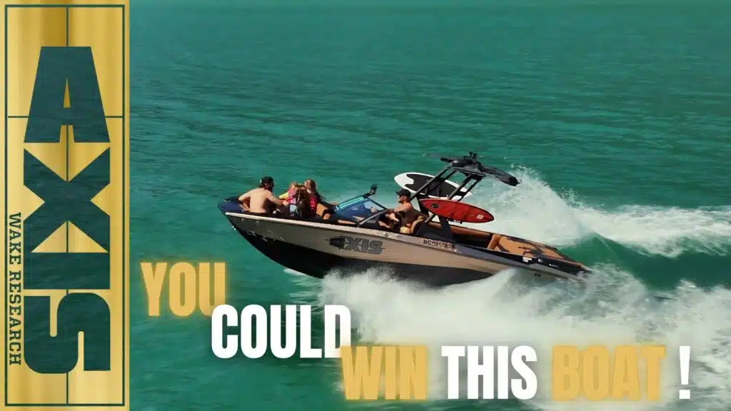 ENTER for a chance to WIN this: 2024 Axis A225 Wake Surf Boat + Trailer + Free Shipping Included